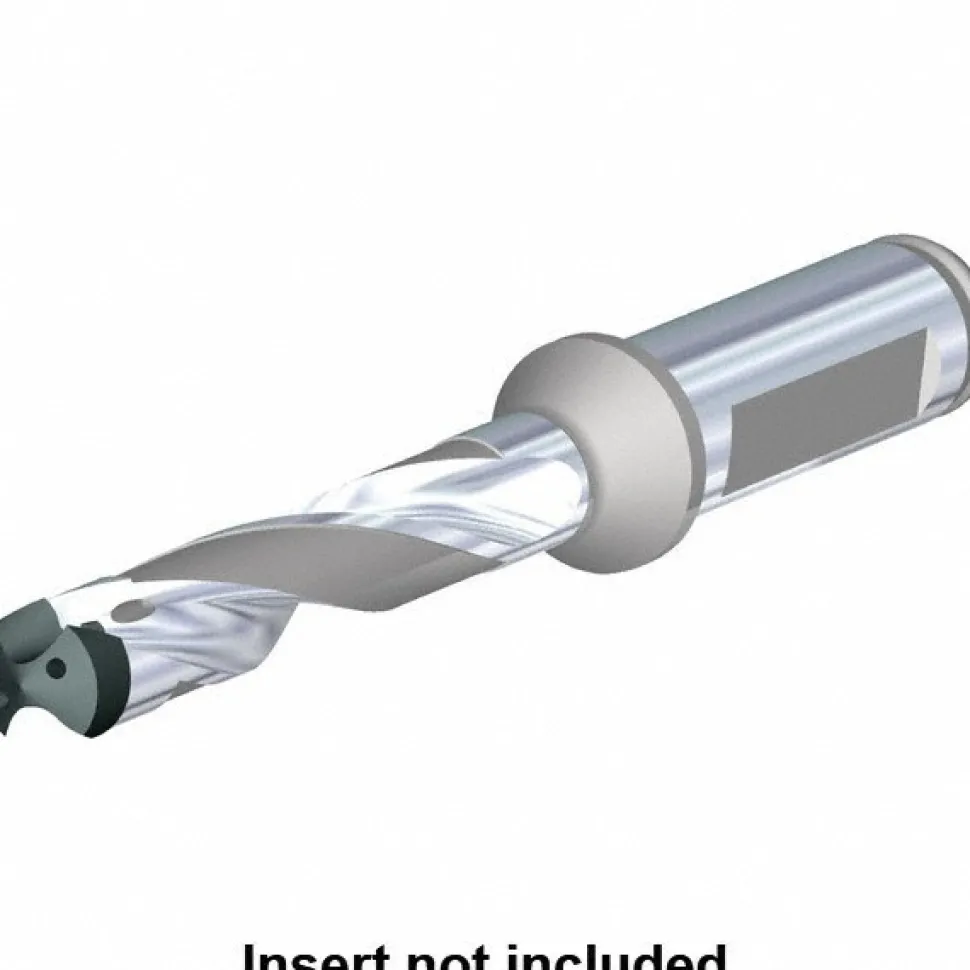 Replaceable-Tip Drill: Straight Shank, 1" Shank Dia