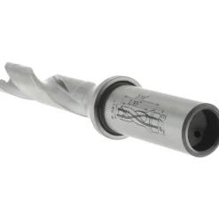 Replaceable-Tip Drill: 0.591 to 0.626" Dia, 2.95" Max Depth, 3/4" Weldon Flat Shank
