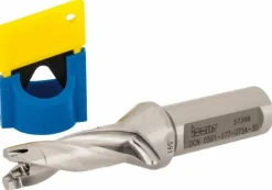 Replaceable-Tip Drill: 0.591 to 0.626" Dia, 1.77" Max Depth, 3/4" Weldon Flat Shank