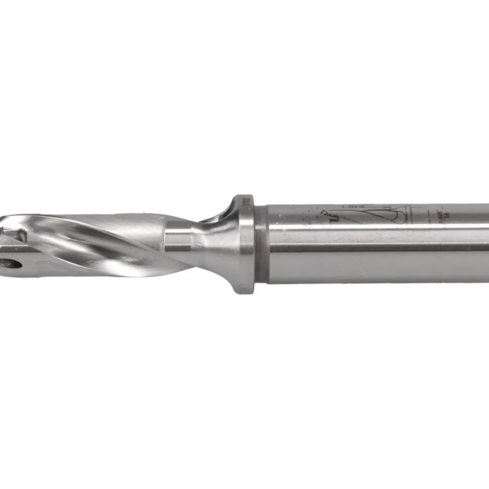 Replaceable-Tip Drill: 0.512 to 0.528" Dia, 1.53" Max Depth, 5/8" Weldon Flat Shank