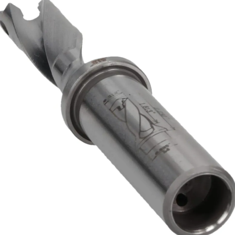 Replaceable-Tip Drill: 0.512 to 0.528" Dia, 1.53" Max Depth, 5/8" Weldon Flat Shank