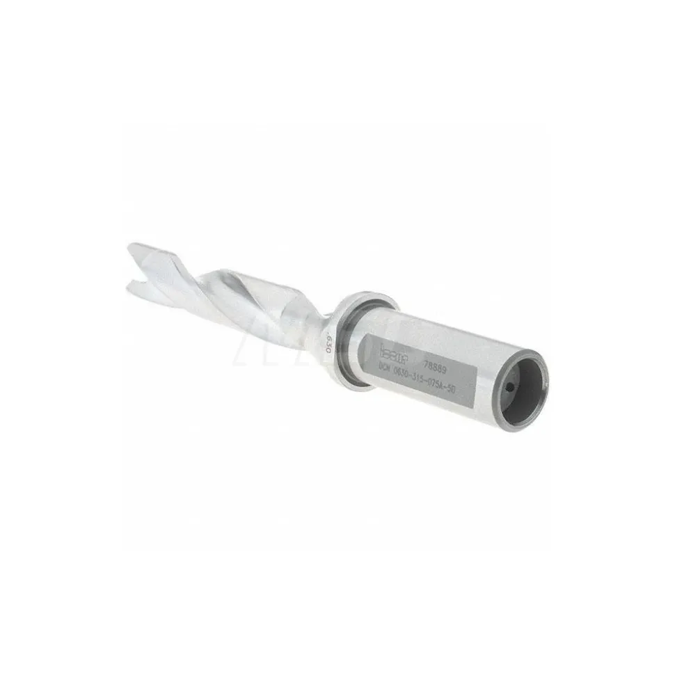 Replaceable-Tip Drill: 0.63 to 0.665" Dia, 3.27" Max Depth, 3/4" Flatted Shank