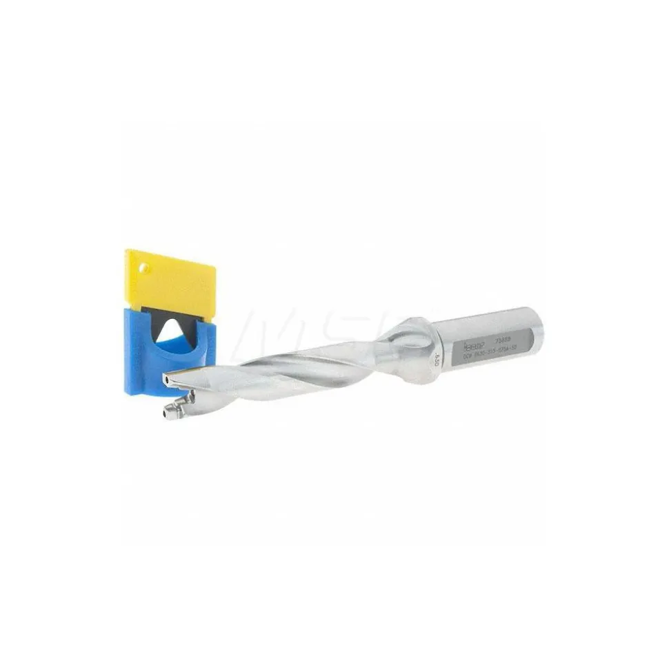 Replaceable-Tip Drill: 0.63 to 0.665" Dia, 3.27" Max Depth, 3/4" Flatted Shank