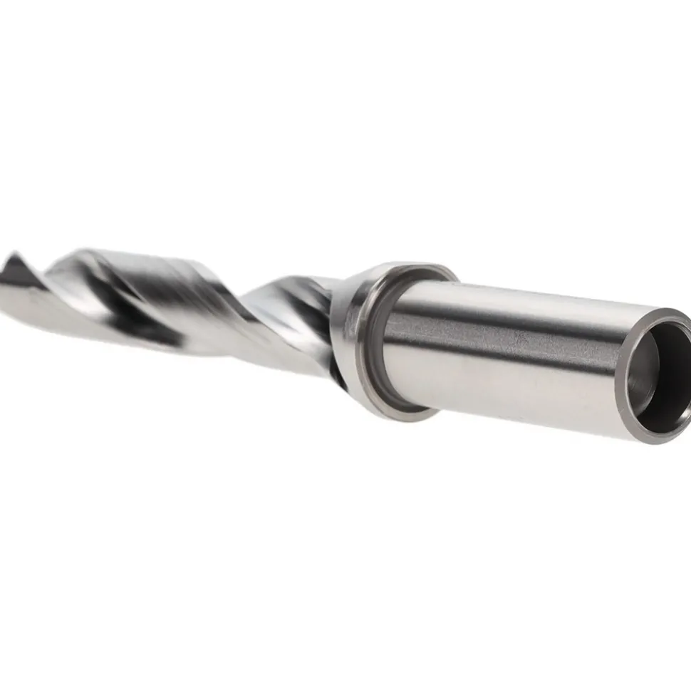 Replaceable-Tip Drill: 0.63 to 0.665" Dia, 3.15" Max Depth, 3/4" Straight-Cylindrical Shank