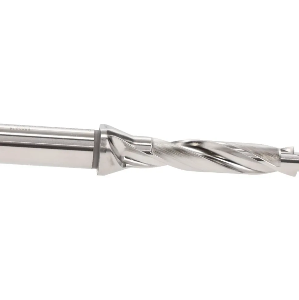 Replaceable-Tip Drill: 0.63 to 0.665" Dia, 3.15" Max Depth, 3/4" Straight-Cylindrical Shank