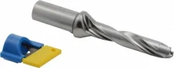 Replaceable-Tip Drill: 0.709 to 0.744" Dia, 3.54" Max Depth, 1" Weldon Flat Shank