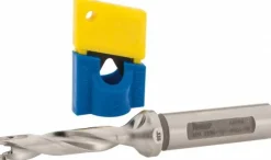 Replaceable-Tip Drill: 0.335 to 0.35" Dia, 1.73" Max Depth, 1/2" Flatted Shank