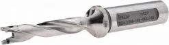 Replaceable-Tip Drill: 0.394 to 0.409" Dia, 1.96" Max Depth, 5/8" Weldon Flat Shank