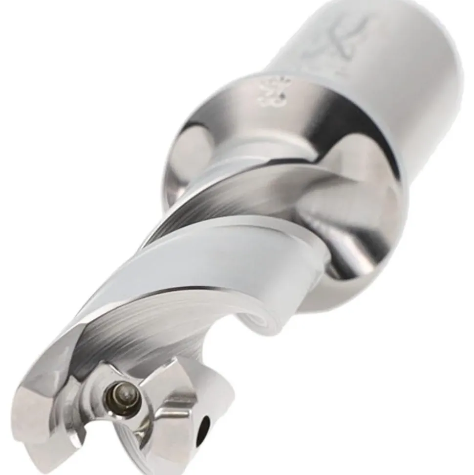 Replaceable-Tip Drill: 0.512 to 0.528" Dia, 2.56" Max Depth, 5/8" Weldon Flat Shank