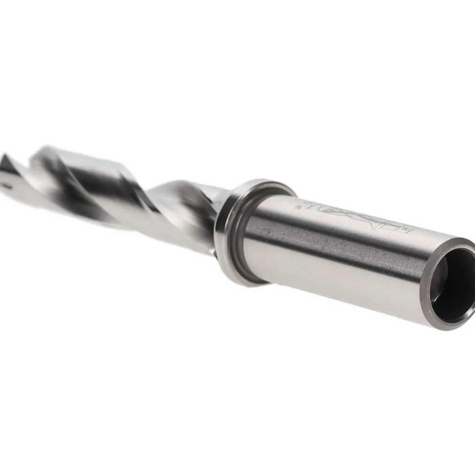Replaceable-Tip Drill: 0.512 to 0.528" Dia, 2.56" Max Depth, 5/8" Weldon Flat Shank