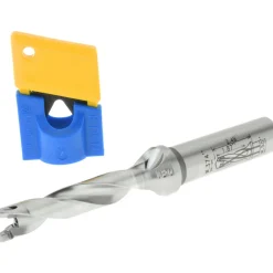 Replaceable-Tip Drill: 0.374 to 0.39" Dia, 1.87" Max Depth, 1/2" Weldon Flat Shank