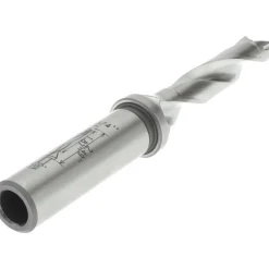 Replaceable-Tip Drill: 0.374 to 0.39" Dia, 1.87" Max Depth, 1/2" Weldon Flat Shank