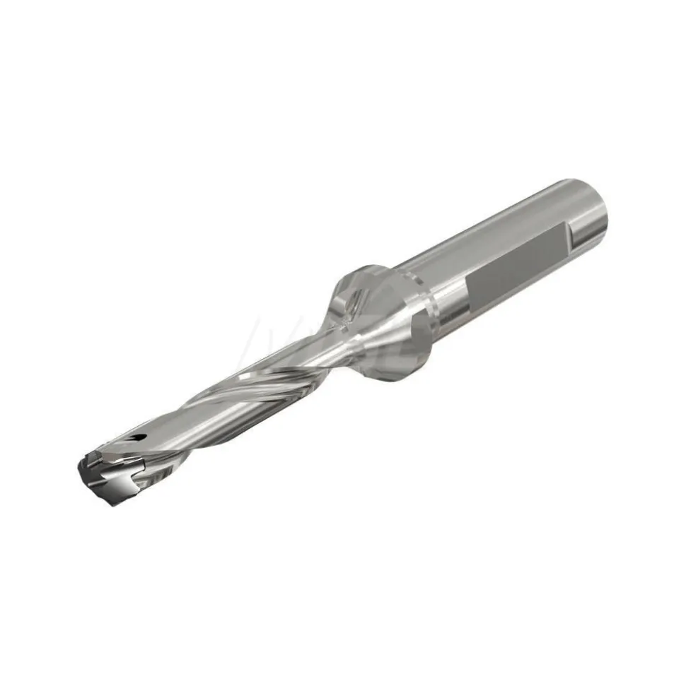 Replaceable-Tip Drill: 0.413 to 0.429" Dia, 2.14" Max Depth, 5/8" Flatted Shank