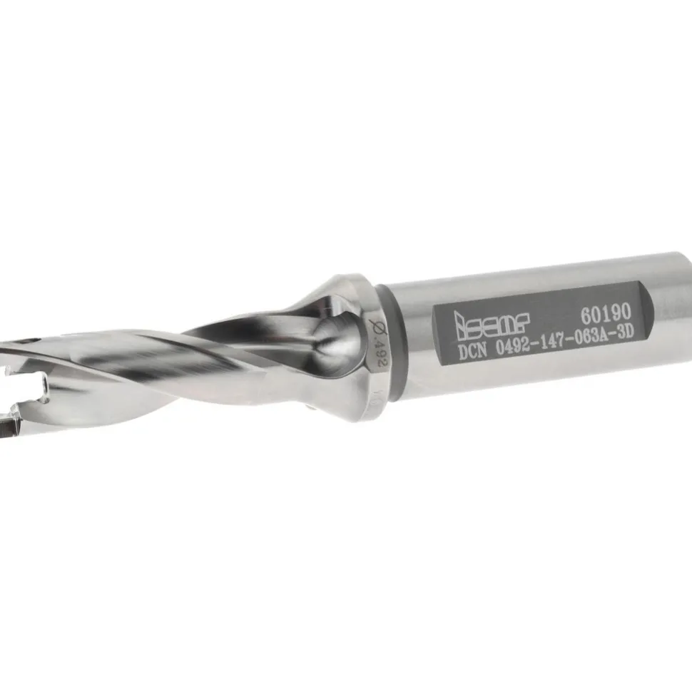 Replaceable-Tip Drill: 0.492 to 0.508" Dia, 1.47" Max Depth, 5/8" Weldon Flat Shank
