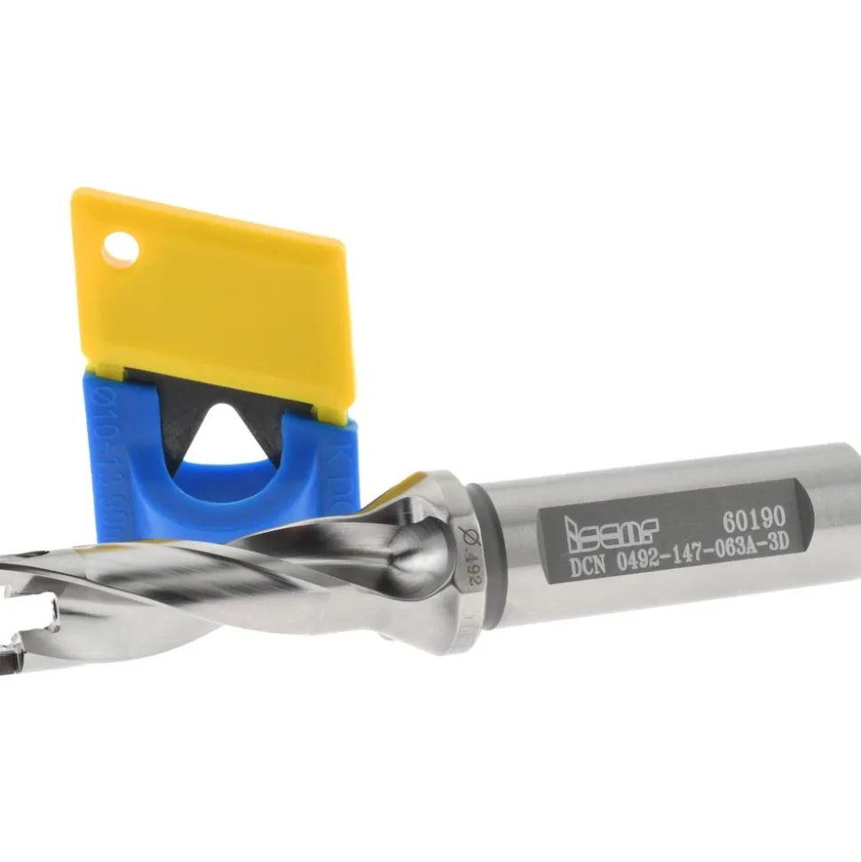 Replaceable-Tip Drill: 0.492 to 0.508" Dia, 1.47" Max Depth, 5/8" Weldon Flat Shank