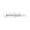Replaceable-Tip Drill: 0.571 to 0.587" Dia, 2.95" Max Depth, 5/8" Flatted Shank