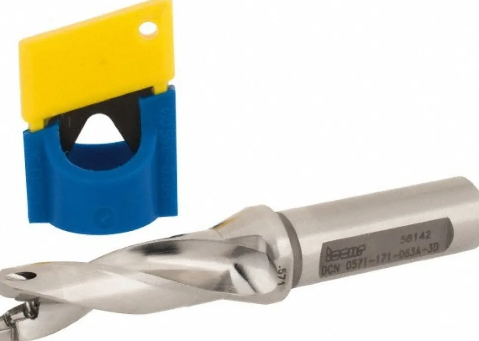 Replaceable-Tip Drill: 0.571 to 0.587" Dia, 1.71" Max Depth, 5/8" Weldon Flat Shank