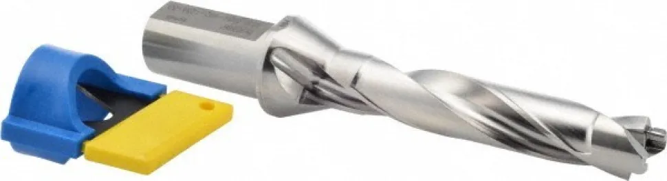 Replaceable-Tip Drill: 0.984 to 1.02" Dia, 4.92" Max Depth, 1-1/4" Weldon Flat Shank