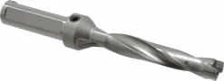 Replaceable-Tip Drill: 20.64 to 21.14 mm Dia, 110 mm Max Depth, 25.4 mm Weldon Flat Shank