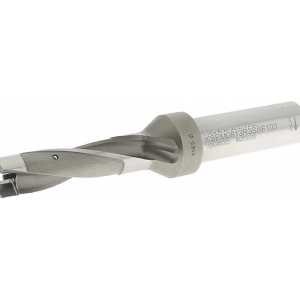 Replaceable-Tip Drill: 20.64 to 21.14 mm Dia, 66 mm Max Depth, 25.4 mm Weldon Flat Shank