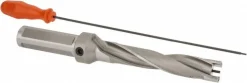 Replaceable-Tip Drill: 23.81 to 24 mm Dia, 120 mm Max Depth, 25.4 mm Weldon Flat Shank