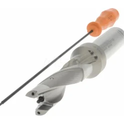 Replaceable-Tip Drill: 23.81 to 24 mm Dia, 72 mm Max Depth, 25.4 mm Weldon Flat Shank