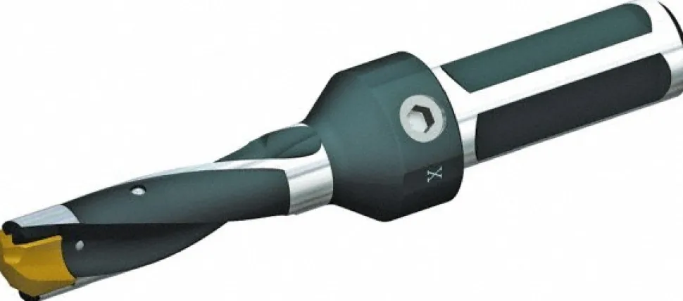 Replaceable-Tip Drill: 28.58 to 29.08 mm Dia, 90 mm Max Depth, 31.75 mm Weldon Flat Shank
