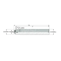 Replaceable Tip Milling Shank: Series T-Slot, 0.72