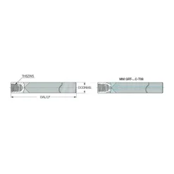 Replaceable Tip Milling Shank: Series Multimaster, 1/2" Straight Shank