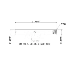 Replaceable Tip Milling Shank: Series Multimaster, 1/2