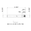 Replaceable Tip Milling Shank: Series Multimaster, 0.6" Projection, 3/8" 90 ° Stepped Shank