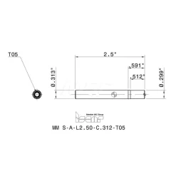 Replaceable Tip Milling Shank: Series Multimaster, 0.6