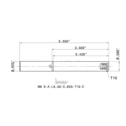 Replaceable Tip Milling Shank: Series Multimaster, 3-1/2" Projection, 5/8" 90 ° Stepped Shank