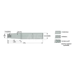 Replaceable Tip Milling Shank: Series Multimaster, 0.87" Projection, 5/8" 85 ° Shank