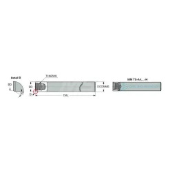 Replaceable Tip Milling Shank: Series Multimaster, 3/8" 90 ° Shank