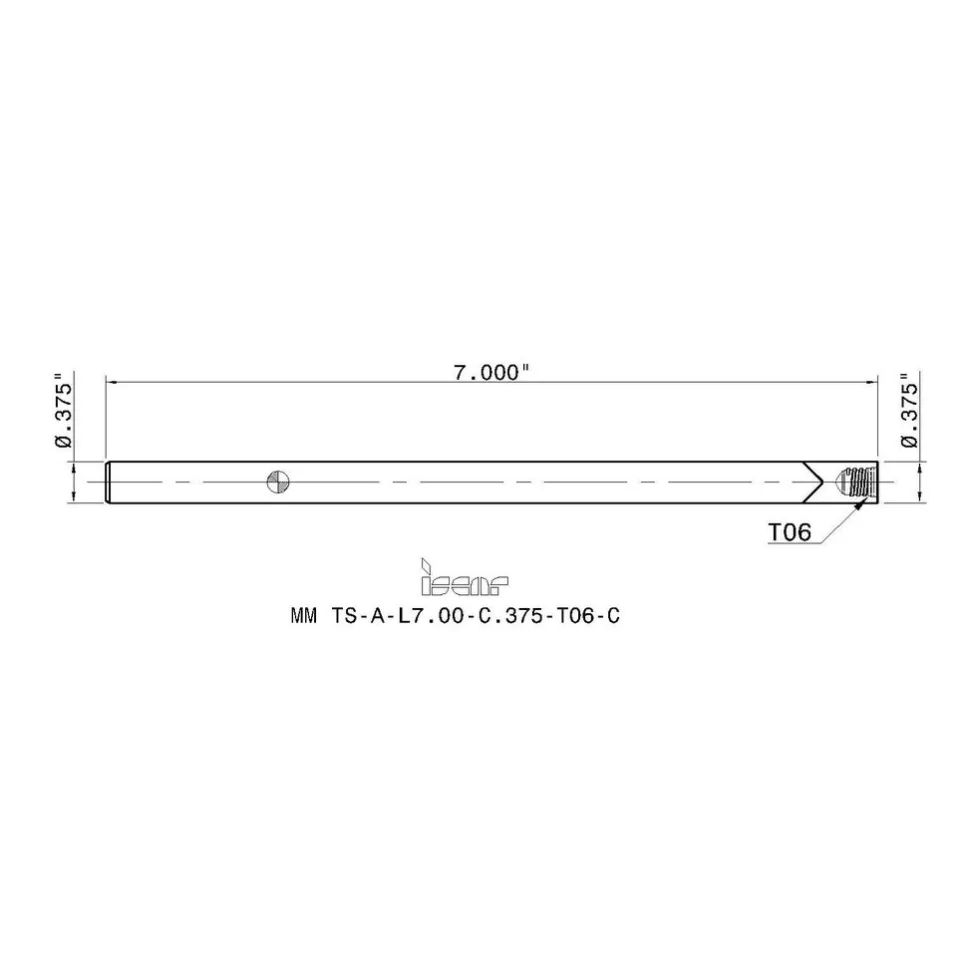 Replaceable Tip Milling Shank: Series Multimaster, 3/8" 90 ° Shank
