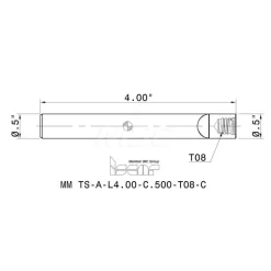 Replaceable Tip Milling Shank: Series Multimaster, 1/2" 90 ° Shank