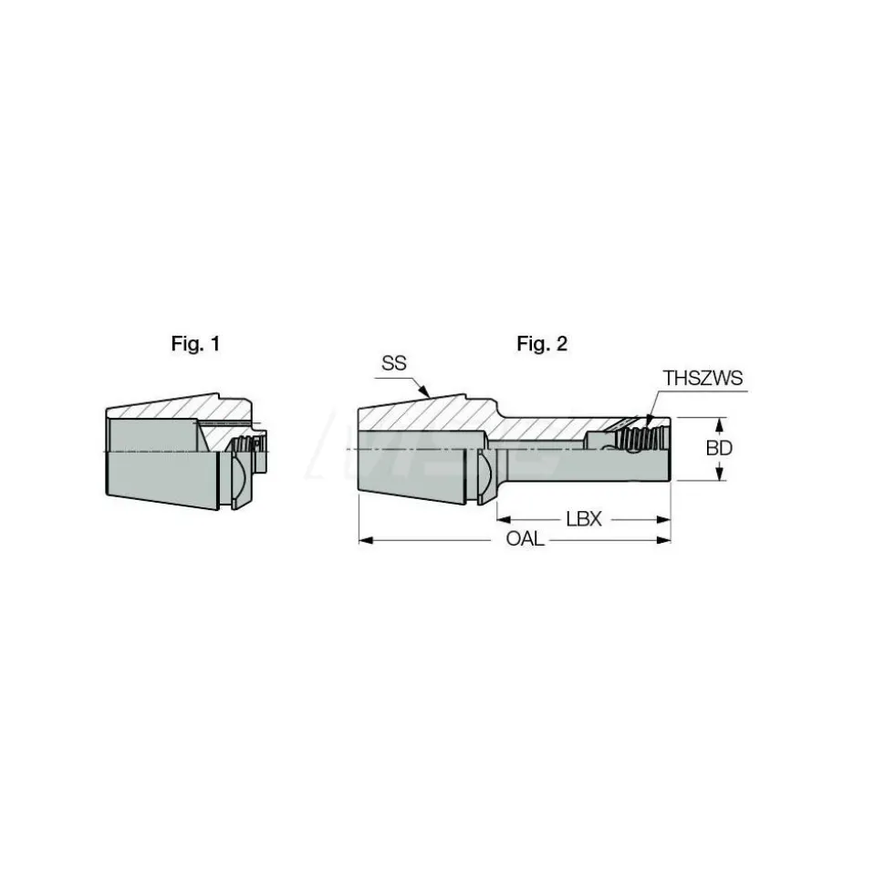 Replaceable Tip Milling Shank: Series Multimaster, 50 mm Projection