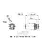 Replaceable Tip Milling Shank: Series Multimaster, 4 mm Projection