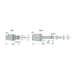 Replaceable Tip Milling Shank: Series Multimaster, 14 mm Projection