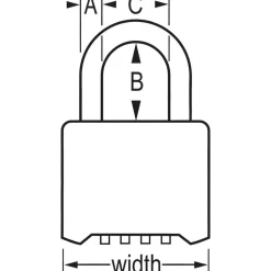 2" RESETTABLE DIAL COMBINATION PADLOCK