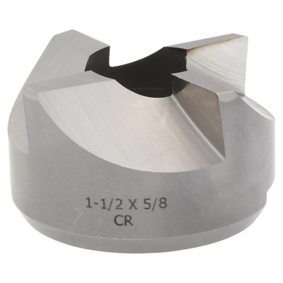 Reverse Counterbore: 1-1/2" Dia, 5/8" Pilot Hole, 4 Flutes, High Speed Steel