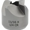 Reverse Counterbore: 11/16" Dia, 1/4" Pilot Hole, 4 Flutes, High Speed Steel