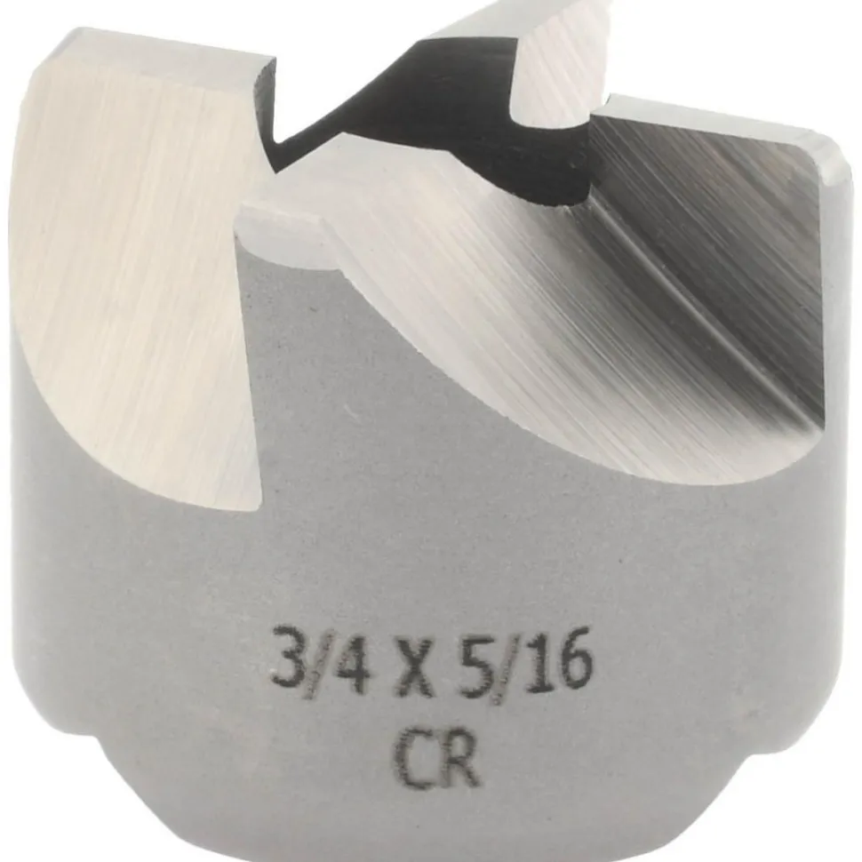 Reverse Counterbore: 3/4" Dia, 5/16" Pilot Hole, 4 Flutes, High Speed Steel