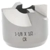 Reverse Counterbore: 1-1/8" Dia, 1/2" Pilot Hole, 4 Flutes, High Speed Steel