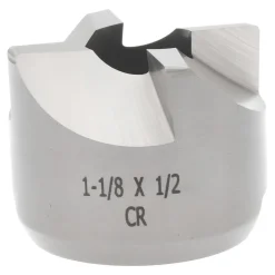 Reverse Counterbore: 1-1/8" Dia, 1/2" Pilot Hole, 4 Flutes, High Speed Steel