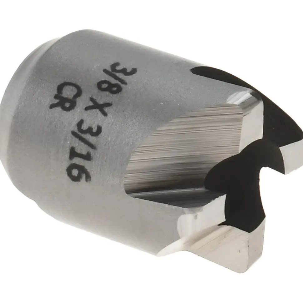 Reverse Counterbore: 3/8" Dia, 3/16" Pilot Hole, 4 Flutes, High Speed Steel