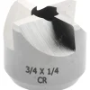 Reverse Counterbore: 3/4" Dia, 1/4" Pilot Hole, 4 Flutes, High Speed Steel
