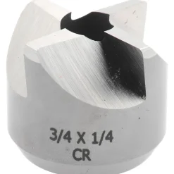 Reverse Counterbore: 3/4" Dia, 1/4" Pilot Hole, 4 Flutes, High Speed Steel