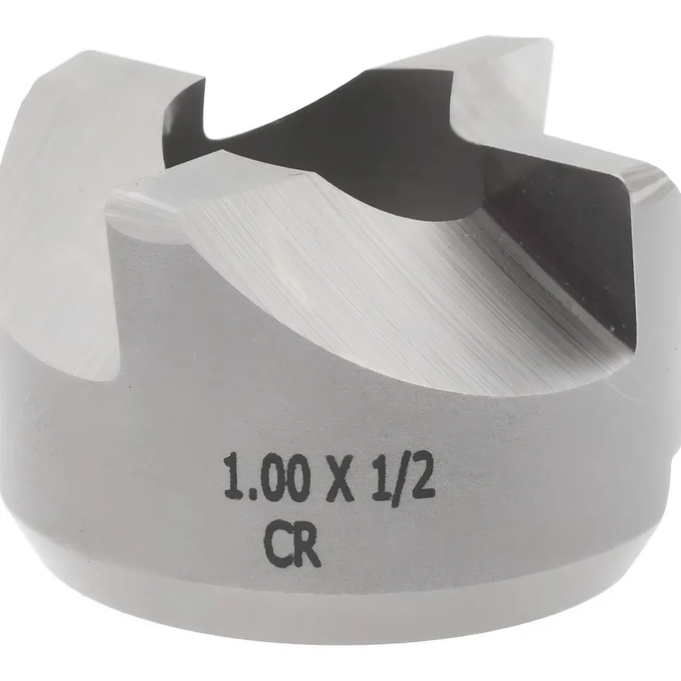Reverse Counterbore: 1" Dia, 1/2" Pilot Hole, 4 Flutes, High Speed Steel